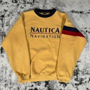 Vintage 90s Nautica Navigation Fleece Sweatshirt